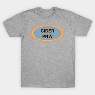 Cider PNW! Gold, Orange, and Fog Grey Retro Vintage Style T-Shirt